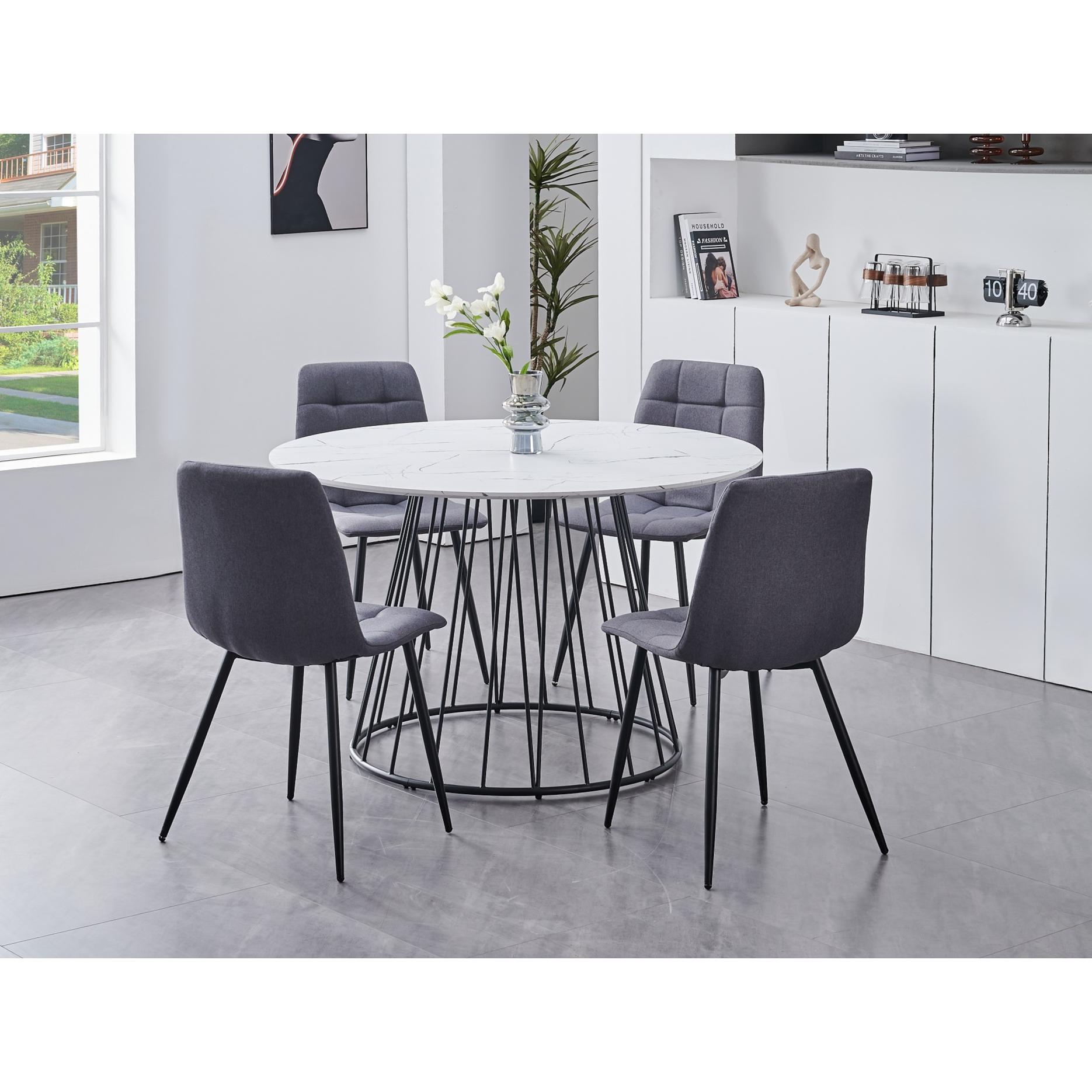 IFDC Dining Room Chair C 1593 - Modern Wooden Upholstered Side Chair for Kitchen, Dining Table, and Office - Perfect for Home Decor and Entertaining Guests