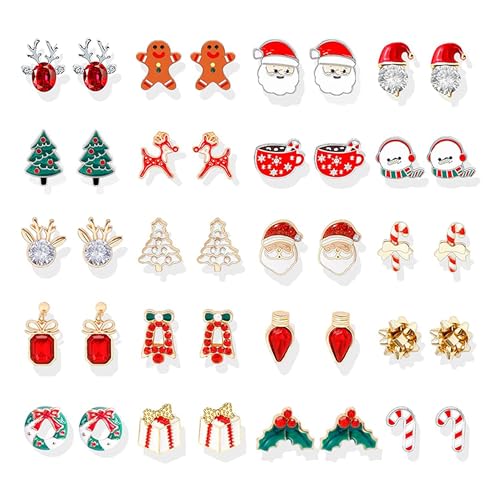 A3：20 pairs christmas earrings