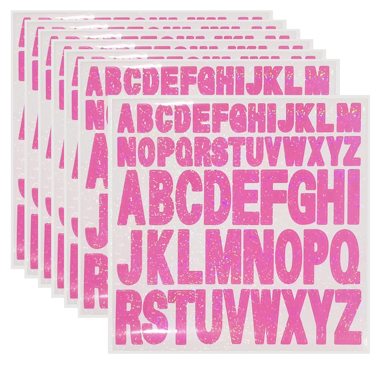 Starboling Self-Adhesive Vinyl Letter Stickers - 2 Inch & 1 Inch Pink Alphabet Stickers for Mailbox Numbers, DIY Crafts, Outdoor Signs, Walls, Windows, Doors & Car Posterboard - Perfect for Home Decor, School Projects & Personalized Gifts