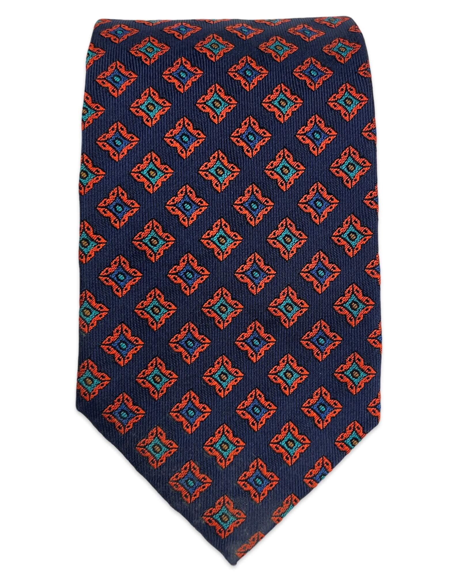 ROBERT KEYTE Bedford Pattern Tie - Purple Silk Necktie for Men | Elegant Formal & Business Attire Accessory