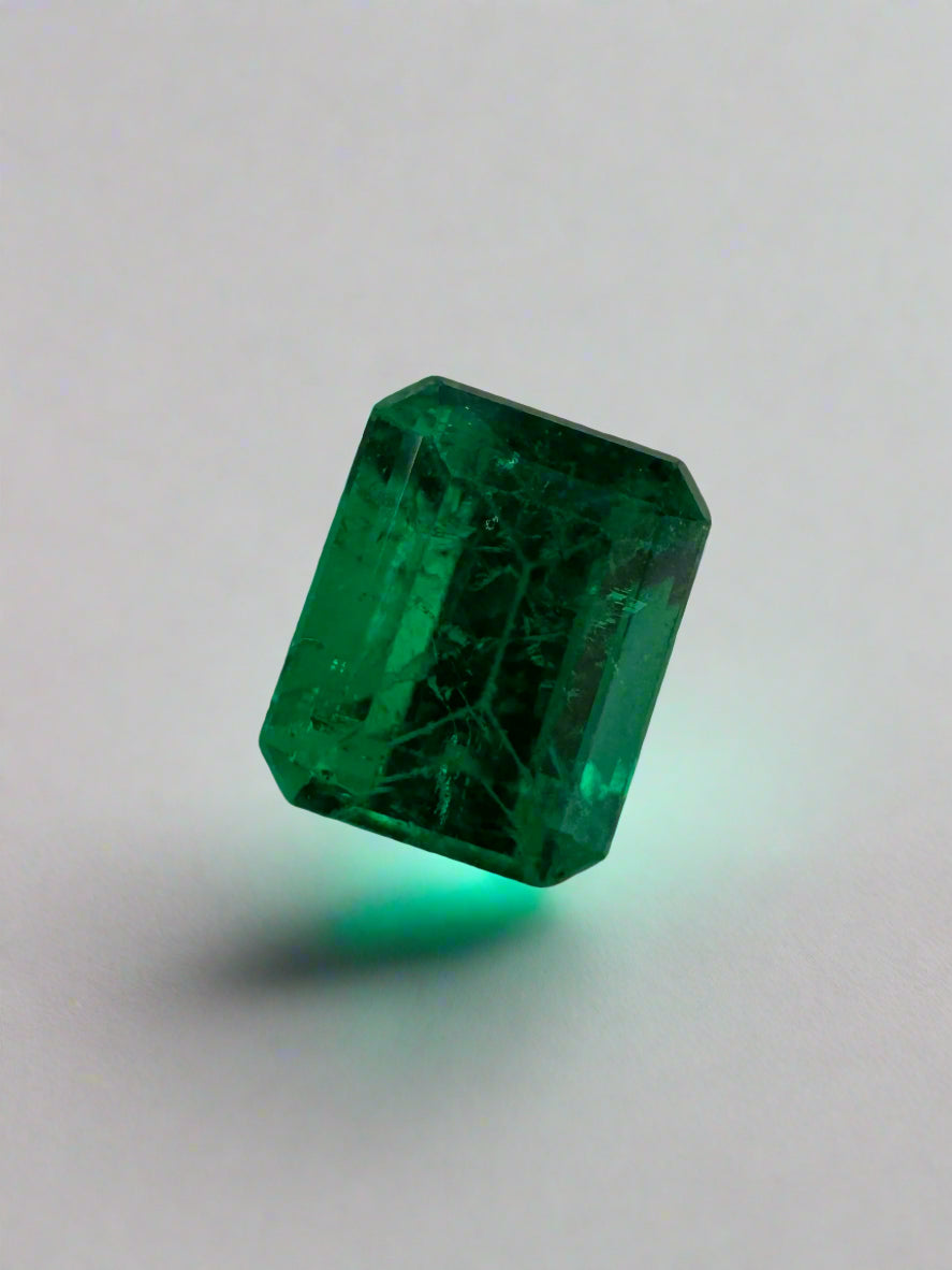 0.85 Carat AAA+ Colombian Loose Emerald Gemstone - 5.8x4.7mm Emerald Cut for Jewelry Making, Engagement Rings & Luxury Gifts