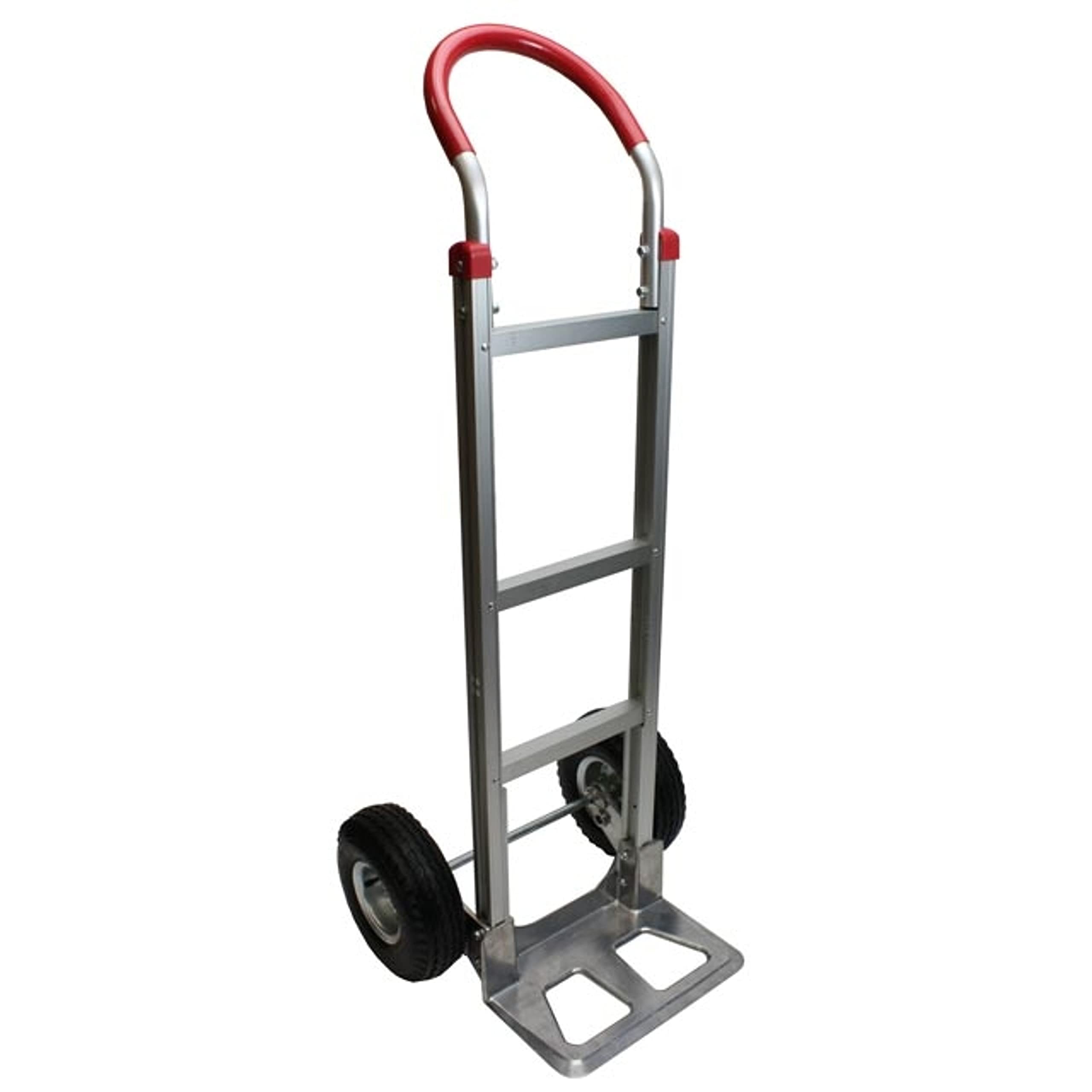 Aluminum Hand Truck Dolly with Pneumatic Wheels - Heavy Duty Utility Cart for Moving Boxes, Furniture & Appliances | Warehouse, Office & Home Use