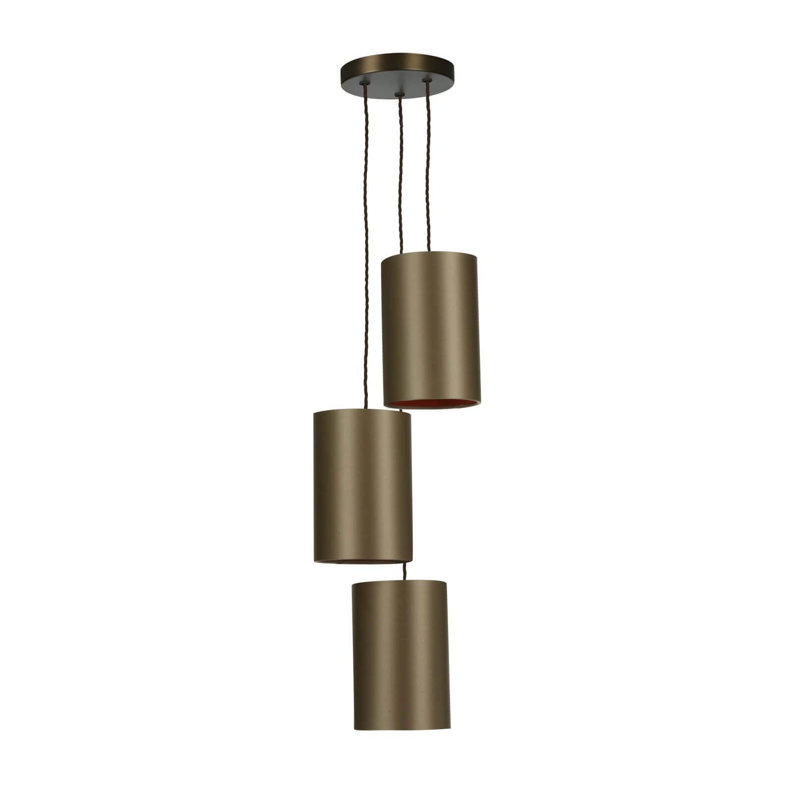 Acton 3-Light Pendant Lighting Fixture in Antique Brass/Satin Chrome with E27 Socket - Perfect for Dining Room, Kitchen Island, or Entryway Lighting