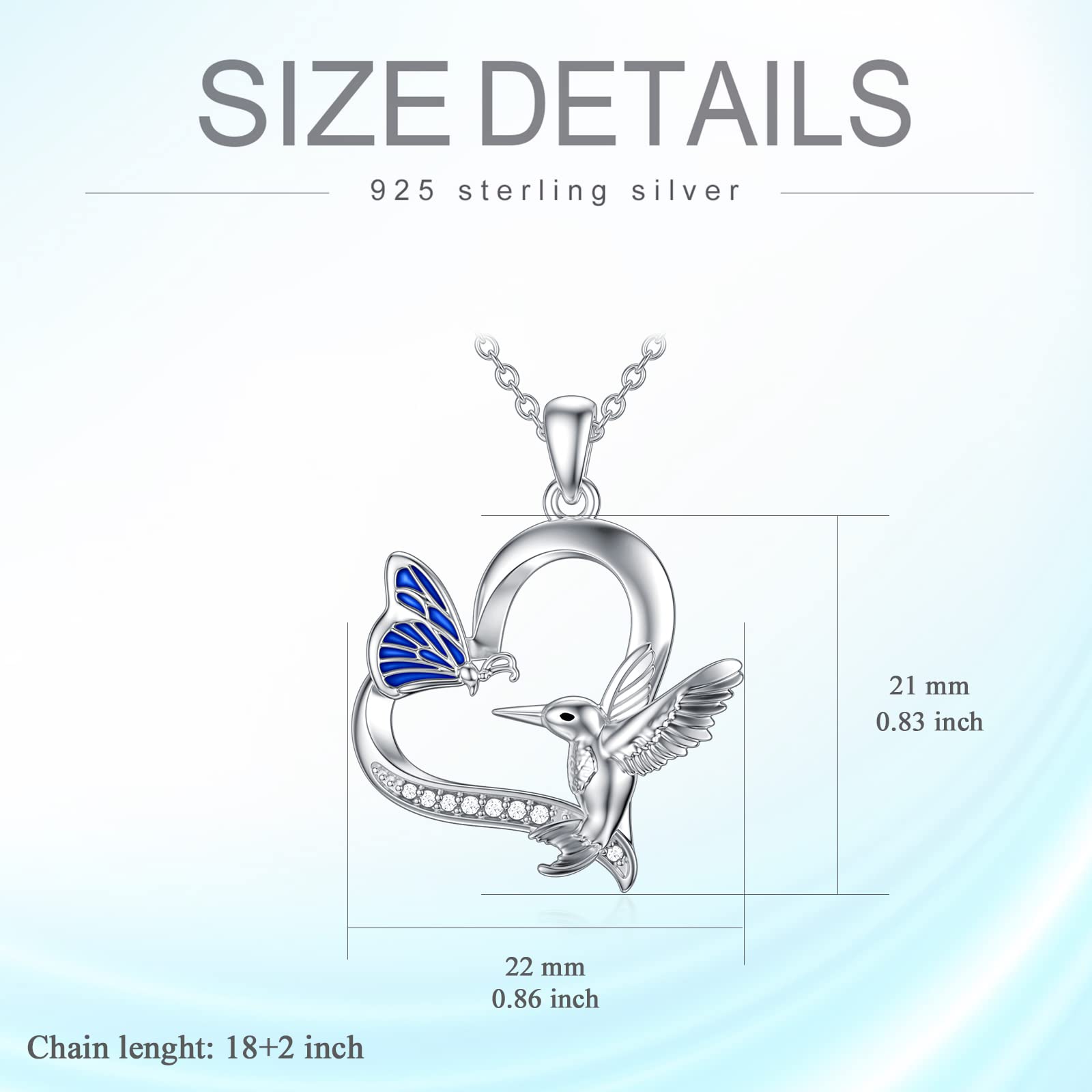 925 Sterling Silver Animal Pendant Necklace - Frog, Hummingbird, Butterfly, Bee, Cat, Elephant, Bunny & Sea Turtle Charms | Elegant Jewelry Gift for Women, Mother, Sister & Friends | Perfect for Birthdays, Anniversaries & Special Occasions