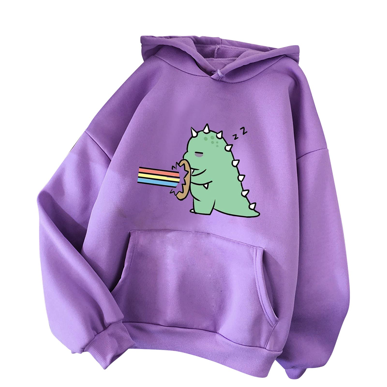 WYBAXZ Women's Long Sleeve Hooded Sweatshirt with Pocket - Cute Fall Fashion Hoodie for Teen Girls & Casual Outwear - Perfect for School, Dating & Everyday Wear