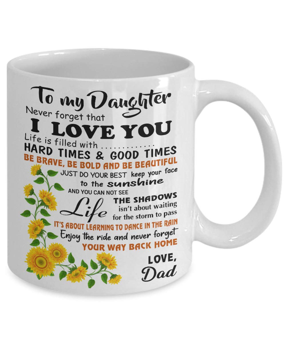 Sunflower Gifts for Daughter - Anniversary, Birthday & Christmas Presents from Dad - Never Forget Dad Loves You - Perfect for Special Occasions & Heartfelt Moments
