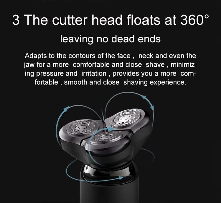 Professional 3-in-1 Electric Razor for Men - Waterproof Rechargeable Shaver with Beard & Nose Trimmer, Wet/Dry Use - Perfect for Travel, Gym & Daily Grooming