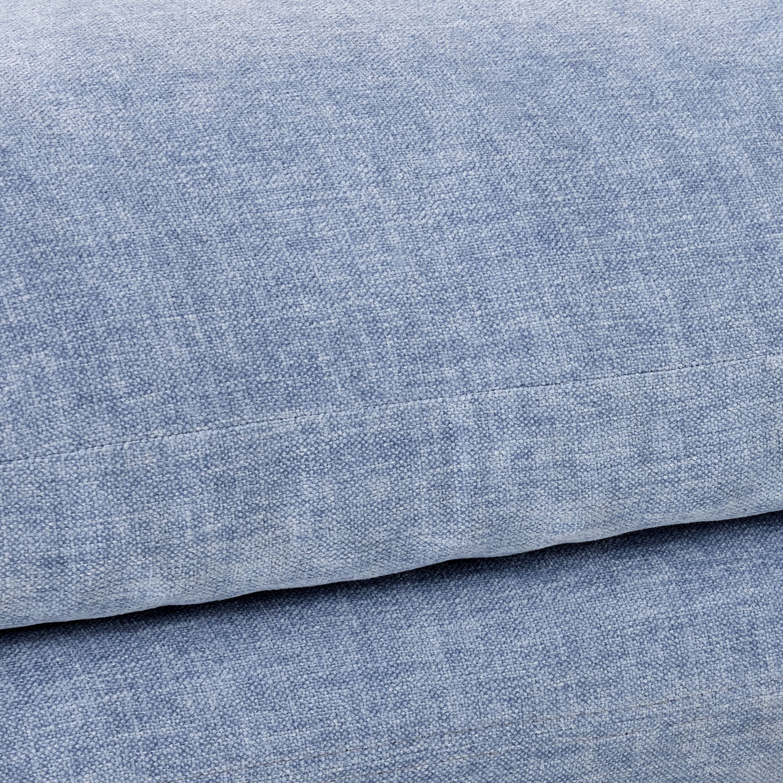 Austin Ottoman Serenity Morning Sky - Modern Living Room Storage Bench with Tufted Upholstery | Perfect for Small Spaces, Entryway Seating & Bedroom Decor