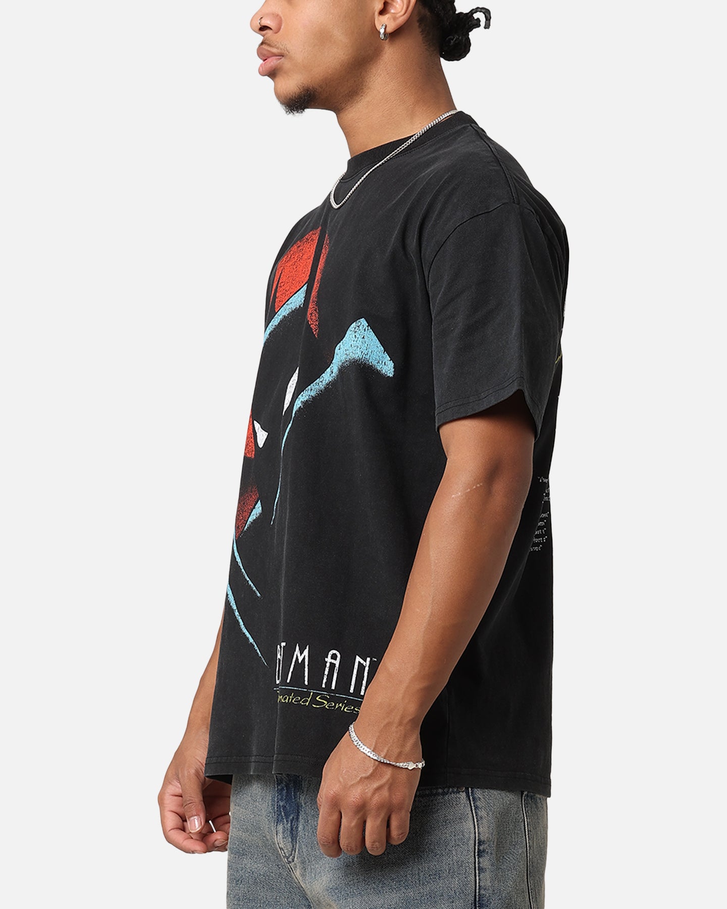 Vintage 1993 Batman Heavy T-Shirt by American Thrift X DC - Black Graphic Tee for Men, Superhero Fan Gift, Casual Wear & Cosplay Costume