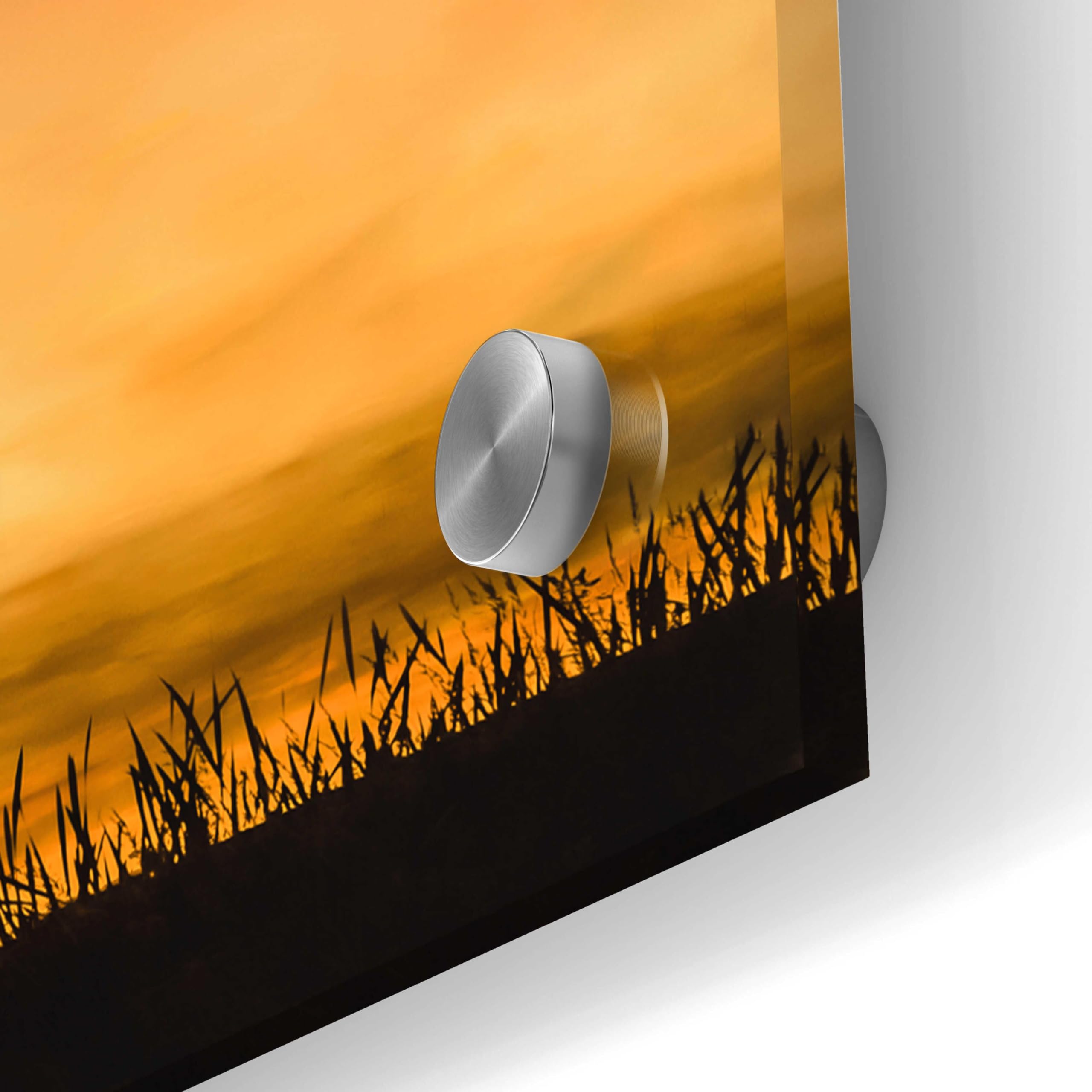 Pastoral Sunrise Acrylic Glass Wall Art by Don Schwartz - 36x12 Inches Modern Landscape Painting for Living Room, Bedroom & Office Decor
