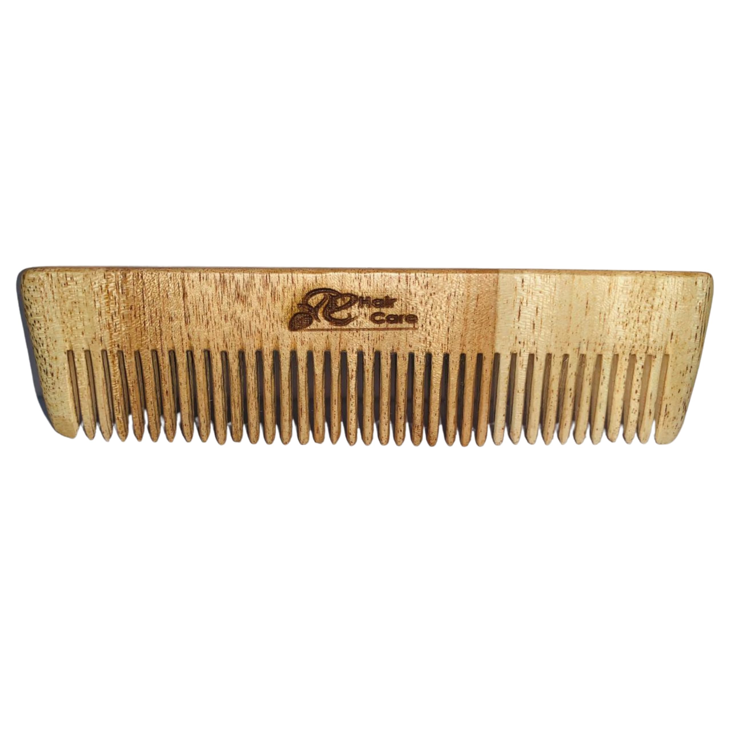 Natural Neem Wood Comb for Hair Growth & Frizz Control - Wide Tooth Detangling Comb for Women & Men | Suitable for All Hair Types | Perfect for Daily Hair Care, Travel & Salon Use