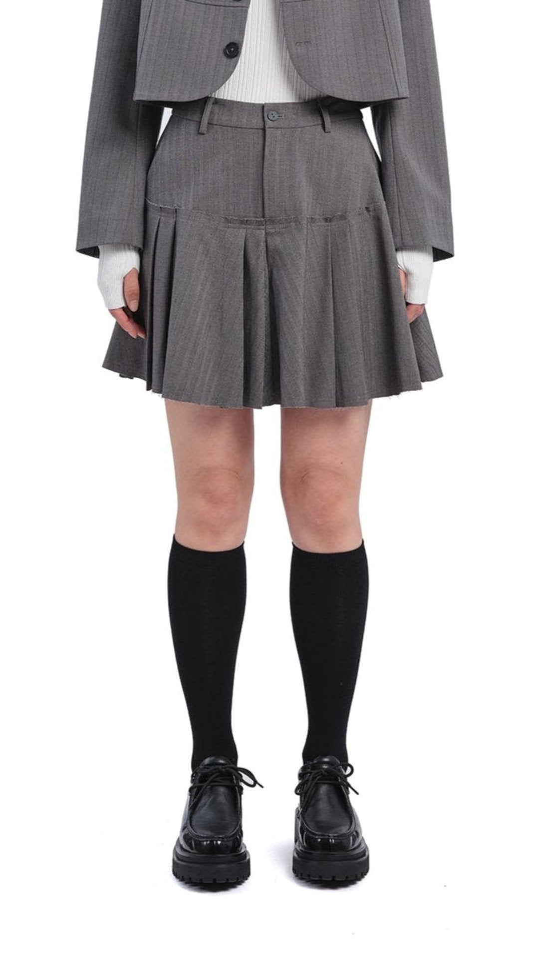 Stylish A-Line Pleated Skirt for Women - Trendy High Waist Flowy Midi Skirt - Perfect for Office, Party & Casual Wear