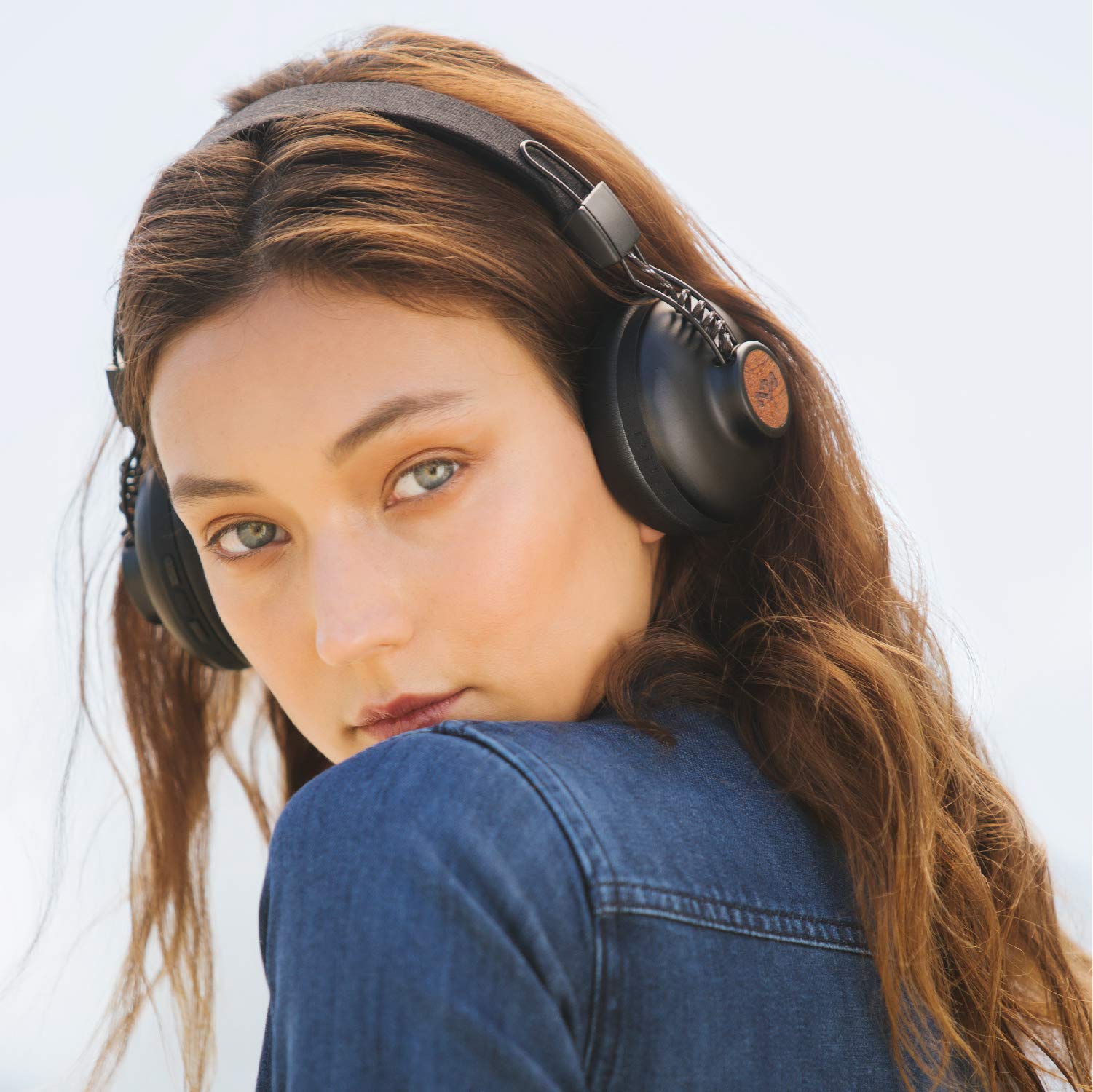 House of Marley Positive Vibration 2 Wireless Bluetooth Over-Ear Headphones with Built-in Mic - 10 Hour Playtime, Noise Isolation, Eco-Friendly Materials - Perfect for Commuting, Workouts & Travel (Black)