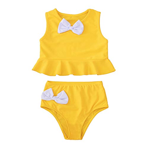 CLOTHBEST Baby Boy & Girl 2-Piece Swimsuit Set with Bow - Newborn Infant Swimwear for Beach, Pool & Bath Time