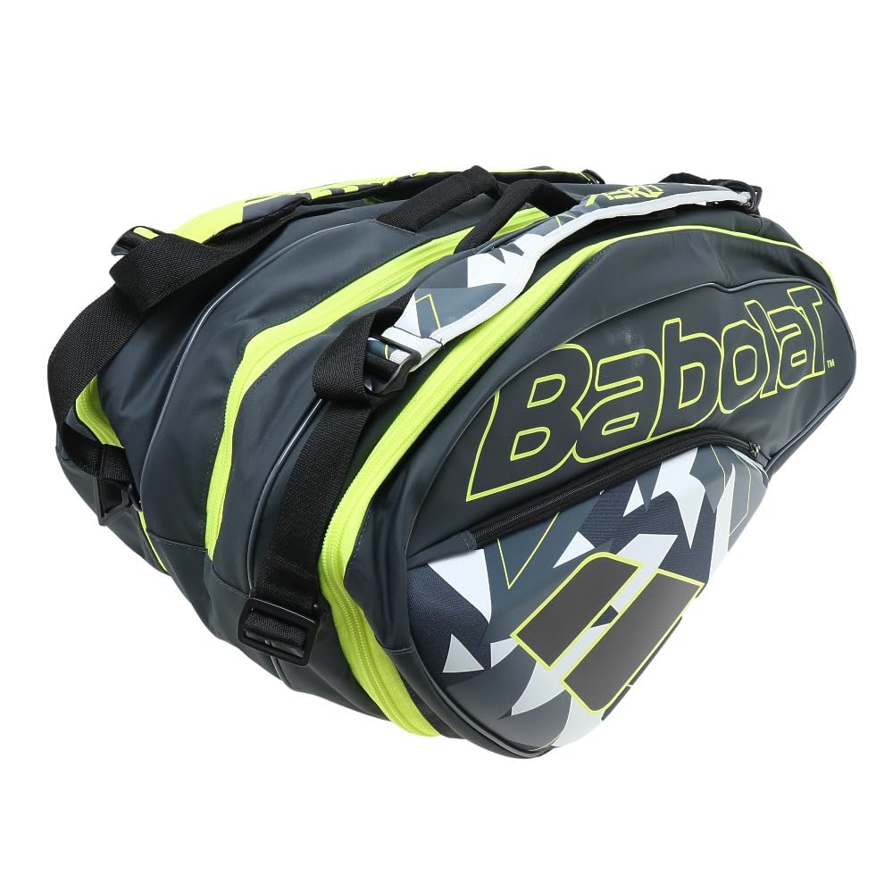 Babolat Pure Aero RHx12 Tennis Bag - Grey & Yellow | Premium Tennis Gear for Men & Women | Perfect for Court, Training & Travel
