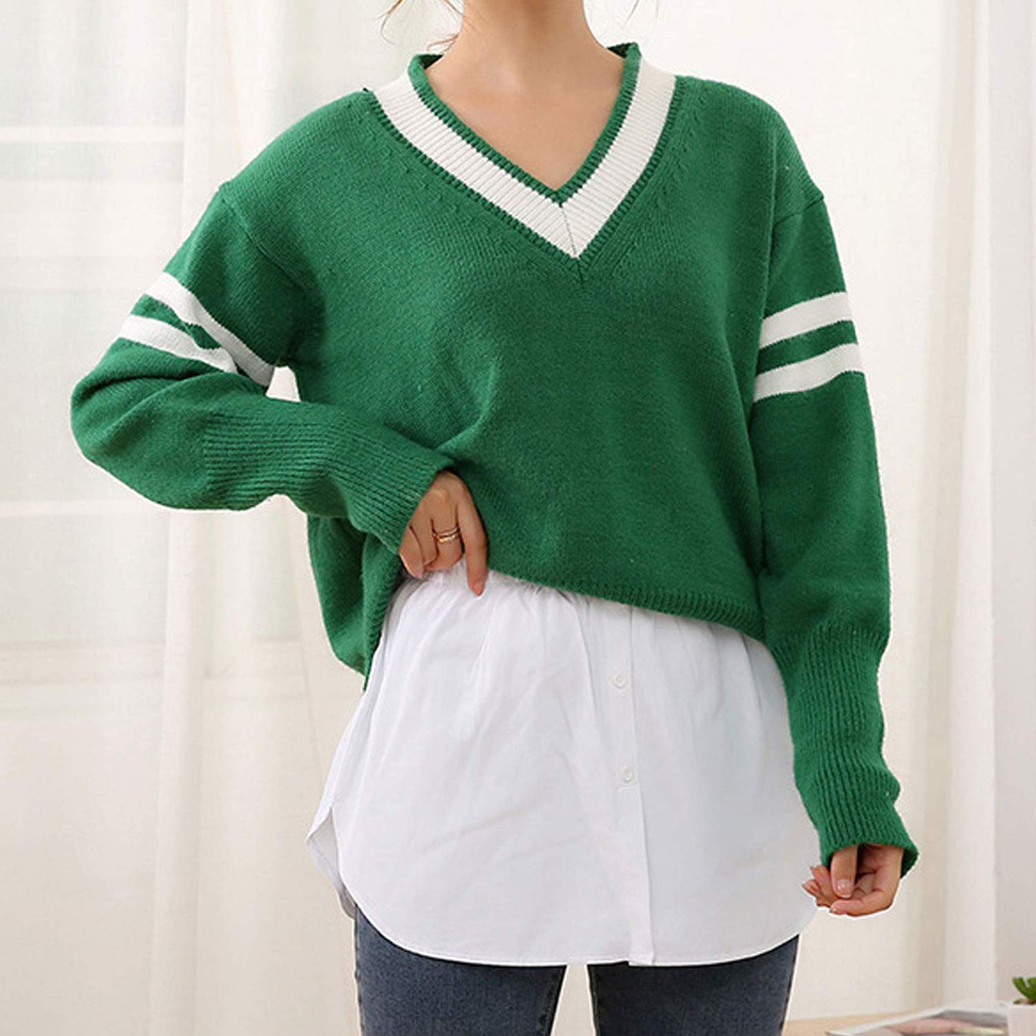 2 Pcs Adjustable Layering Fake Hem Shirt Extender Mini Skirt - Half-Length Split Design for Women's Fashion Layering, Perfect for Tops, Dresses & Style Enhancement