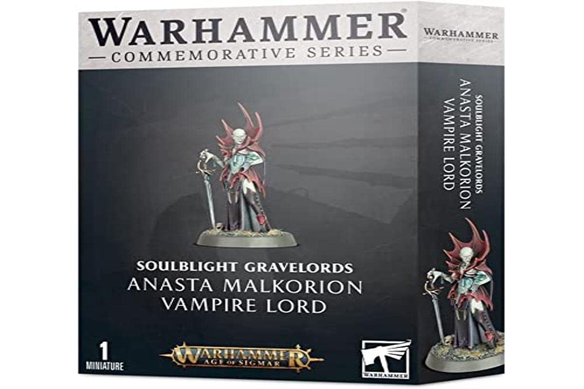 Warhammer Age of Sigmar Soulblight Gravelords Vampire Lord Anasta Malkorian Miniature - Perfect for Tabletop Battles and Collectible Displays
