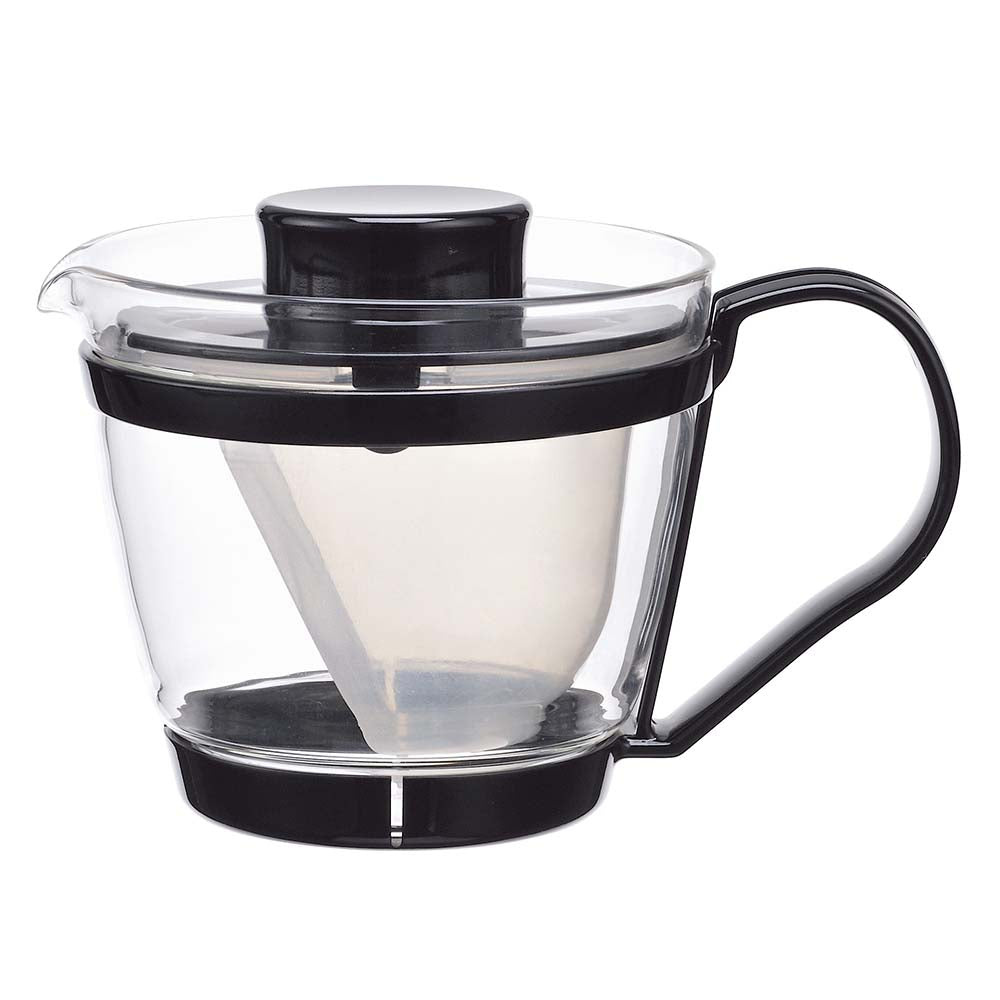 Iwaki Microwave Safe Glass Pot with Tea Strainer - Heat Resistant Borosilicate Glass for Tea Brewing, Coffee Making & Food Reheating