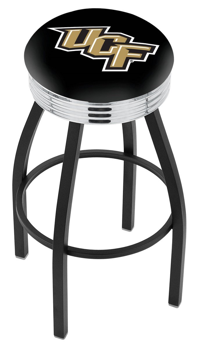 NCAA Central Florida Knights 30-Inch Bar Stool - Officially Licensed UCF Knights Bar Height Chair for Game Room, Man Cave, or Sports Bar Decor