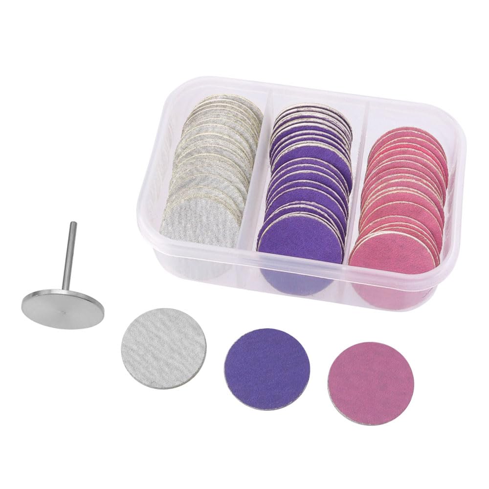 Bestgle 25mm Abrasive Pedicure Discs - Professional Foot Grinder Sandpaper Pads for Callus Removal, Home Pedicure Accessories - Long Lasting & Durable for Smooth Feet Care (Perfect for At-Home Spa & Salon Use)