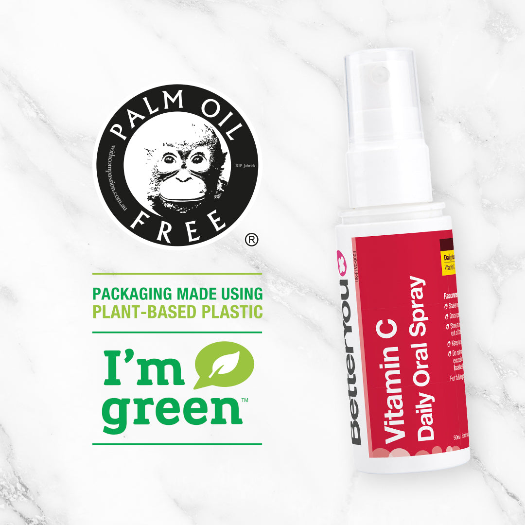 BetterYou Vitamin C Daily Oral Spray 50ml - Immune Support & Antioxidant Boost - Perfect for Travel, Work & On-the-Go Wellness