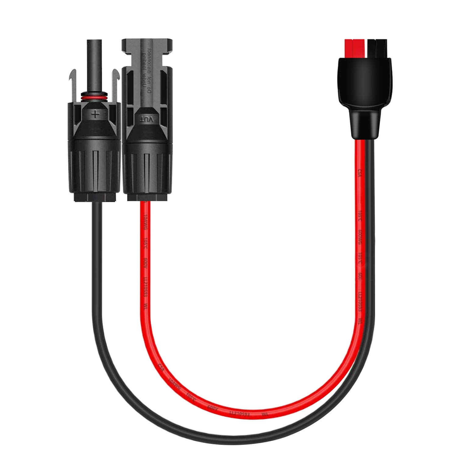 Premium 10AWG Solar Adapter Cable Kit - 35cm/1.1ft Male & Female Connectors for Solar Panels | Weatherproof & Durable for RV, Boat & Off-Grid Power Systems