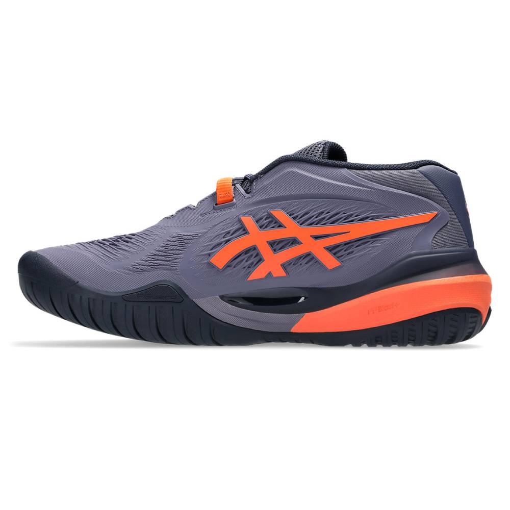 ASICS Gel Resolution X Men's Tennis Shoes - Lightweight Performance Court Shoes for Men (Grey Purple/Nova Orange) - Perfect for Competitive Tennis Matches & Training Sessions