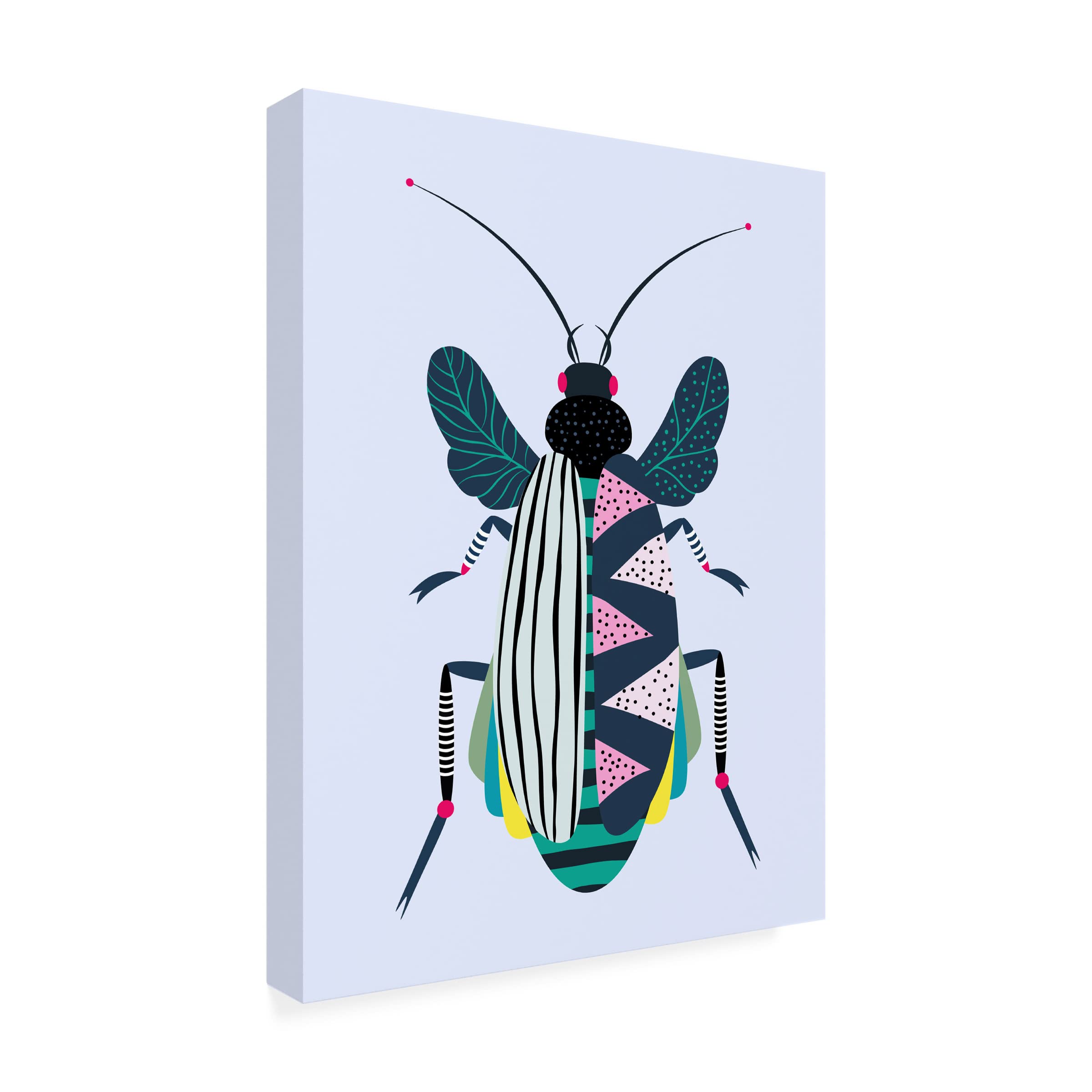 Trademark Fine Art 'Beetle' Canvas Wall Art Print by Ayse - Modern Home Decor for Living Room, Bedroom & Office