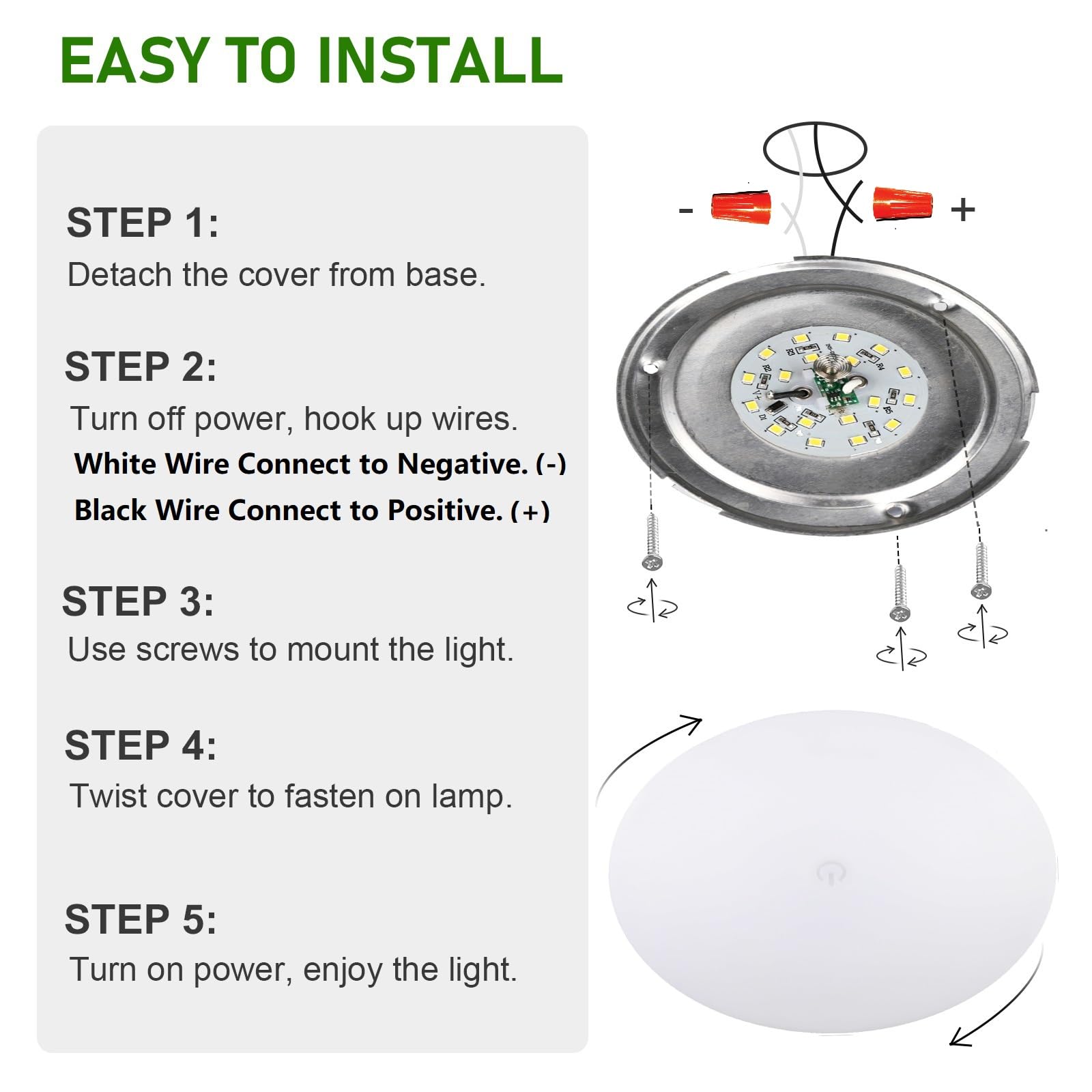 Risestar 12V LED Dome Ceiling Lights - Ultra Slim Warm White 3400K Dimmable Interior Lighting with Touch On/Off Switch (3.25 Inch, Pack of 6) - Perfect for RV, Trailer, Camper, Boat, and Marine Lighting Applications