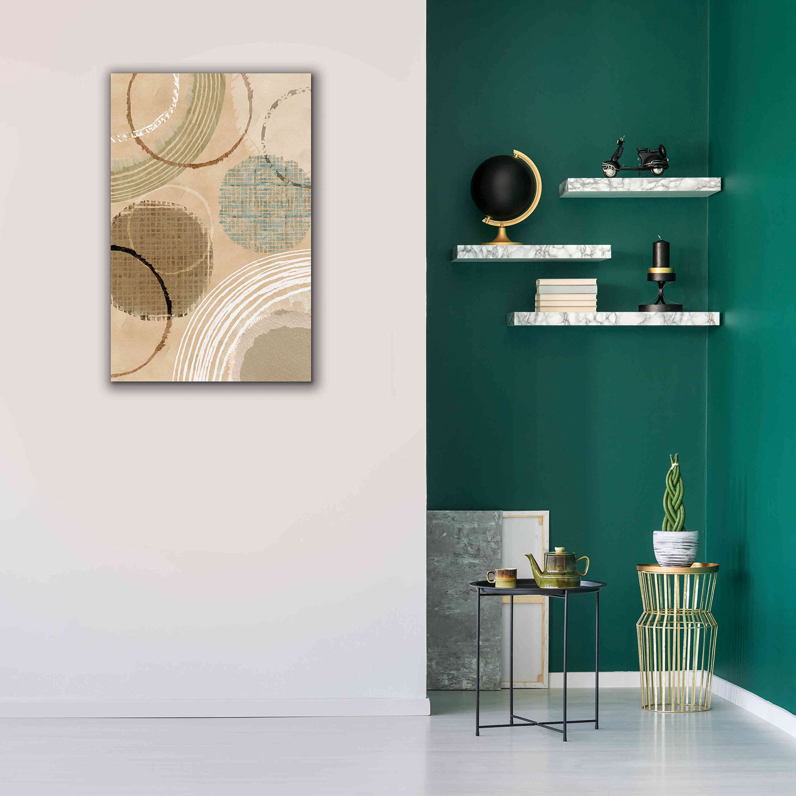 Flora Kouta 'Woven Baskets II' Giclee Canvas Wall Art Print - 26x40 Inches Modern Home Decor for Living Room, Bedroom & Office - Epic Graffiti Style Botanical Artwork
