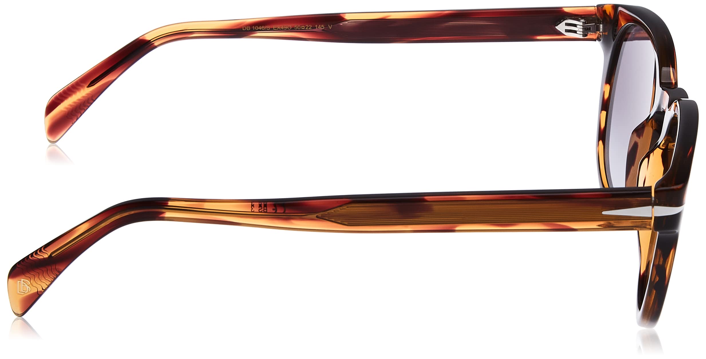 David Beckham DB 1046/S EX4 Brown Horn Sunglasses for Men - 50mm Lens, 22mm Bridge, 145mm Temple - Perfect for Driving, Outdoor Sports & Fashion Accessories
