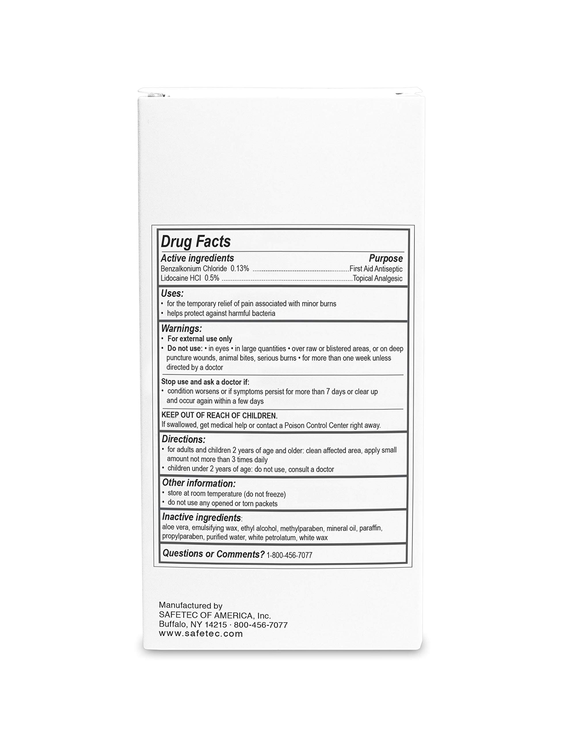 Safetec 267479 First Aid and Burn Cream - 144 Pack | Fast Relief for Minor Cuts, Burns & Skin Irritations | Ideal for Home, Office & Travel First Aid Kits