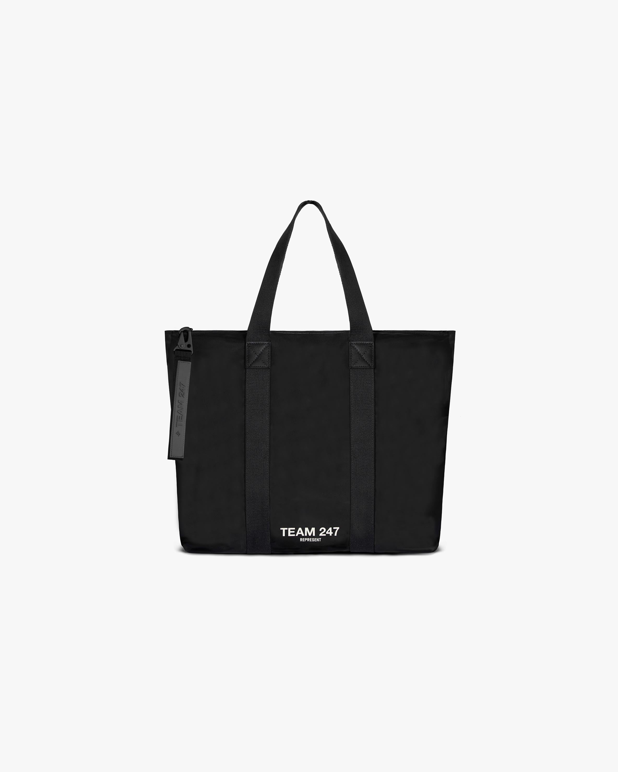 Team 247 Premium Black Tote Bag - Stylish & Durable Reusable Shopping Bag for Groceries, Beach, Work & Travel