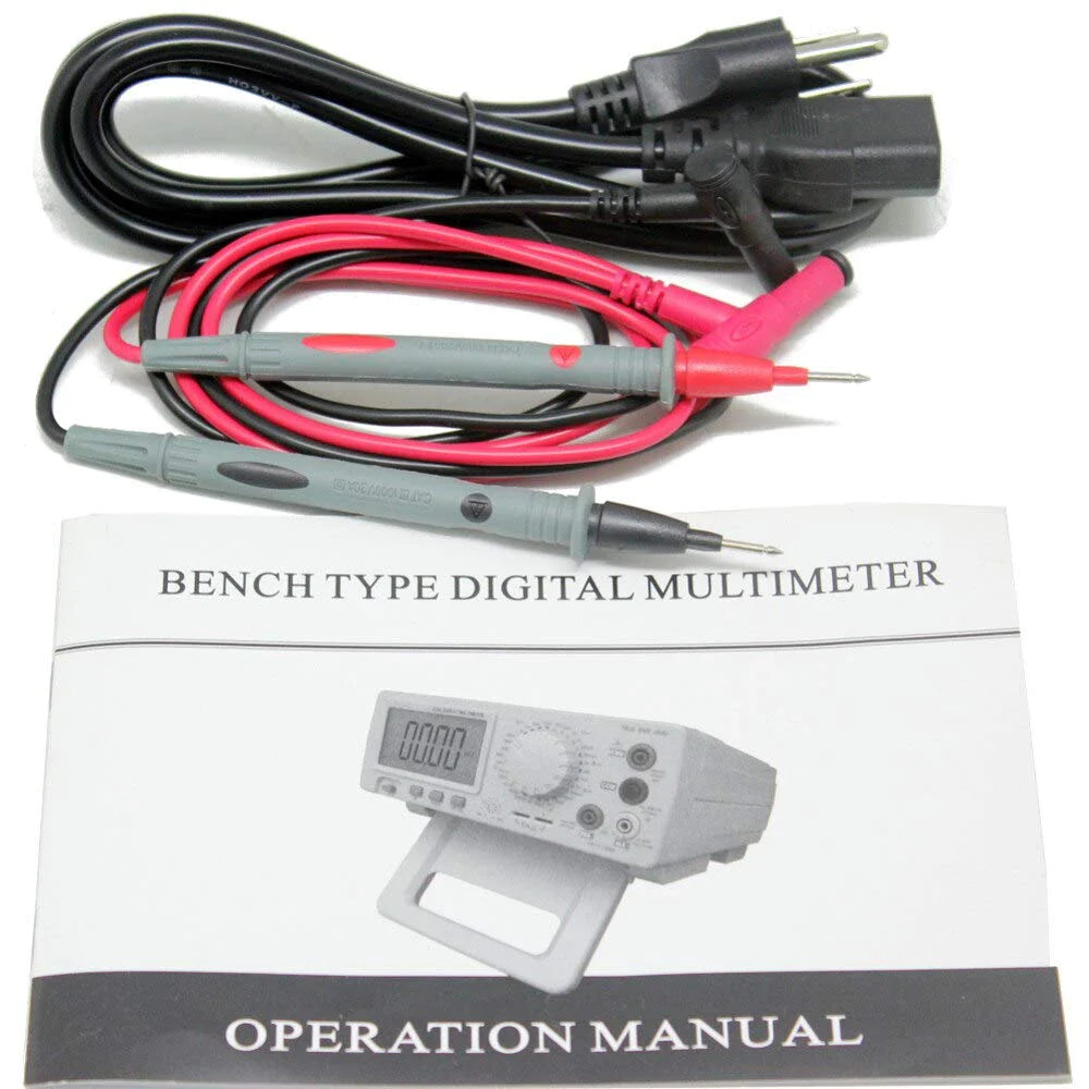 4 1/2 Digit True RMS Digital Multimeter with LCD Display & Backlight - Professional Bench Type Multimeter for Electronics Testing, Electrical Repairs, and DIY Projects
