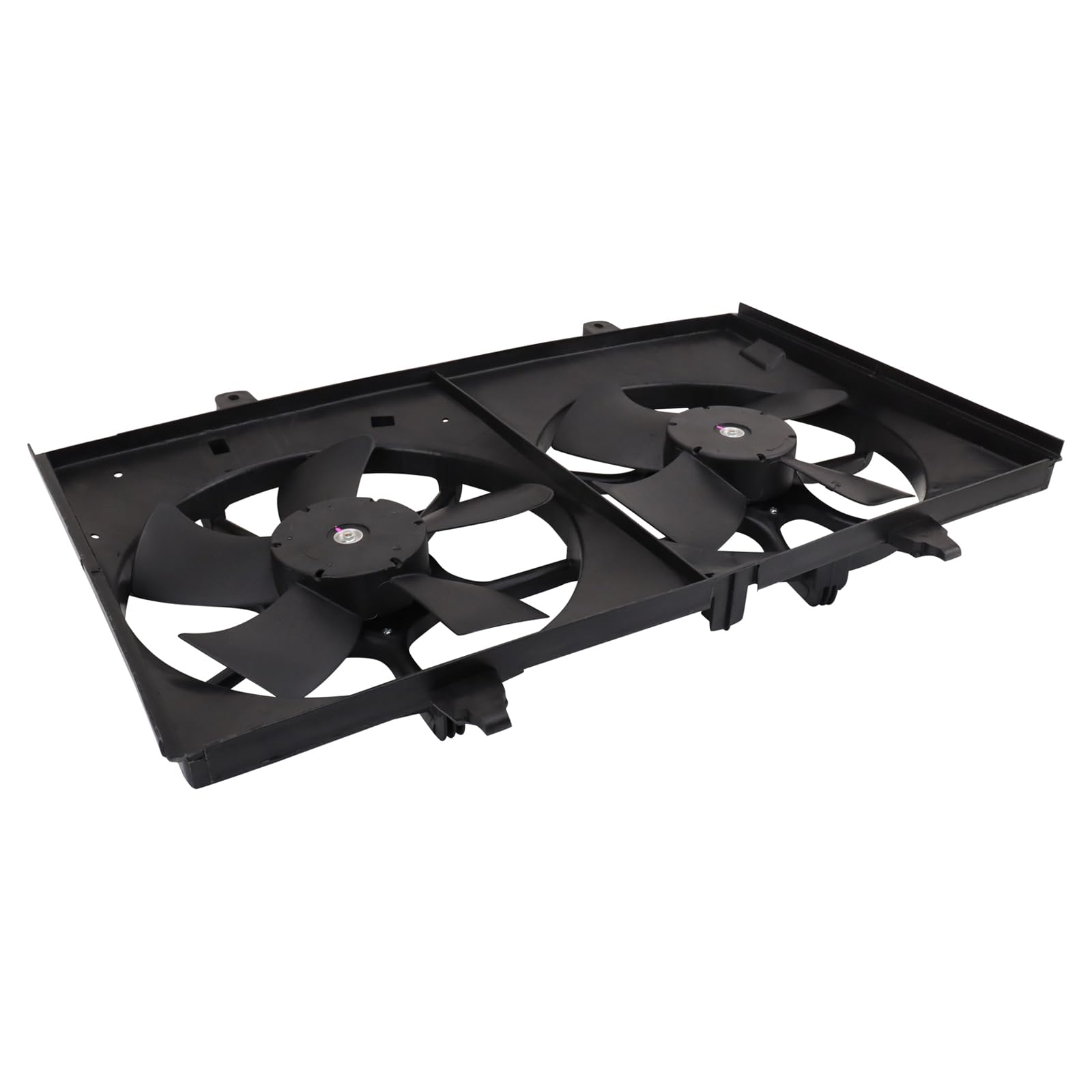 TRQ Radiator Dual Cooling Fan Assembly Compatible with 2004-2009 Nissan Quest NI3115126 - High Performance Cooling System for Hot Weather & Heavy Load Driving