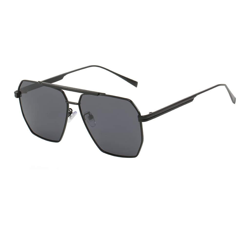 Vintage Retro Oversized Metal Sunglasses for Women & Men - Polarized UV Protection - Perfect for Driving, Beach, and Outdoor Activities