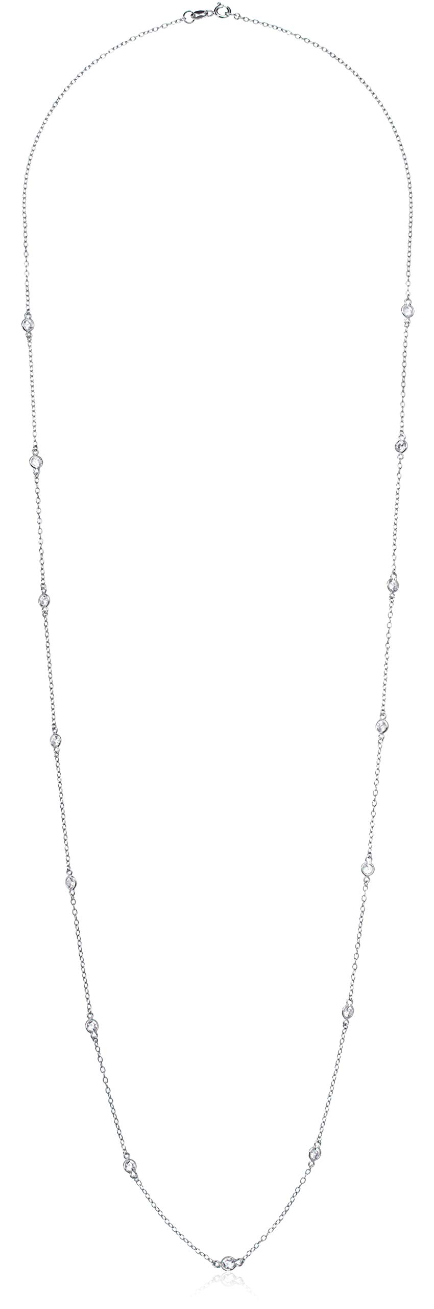 Amazon Essentials Sterling Silver AAA Cubic Zirconia Station Necklace for Women - Elegant Layering Jewelry for Everyday Wear, Gifts & Special Occasions