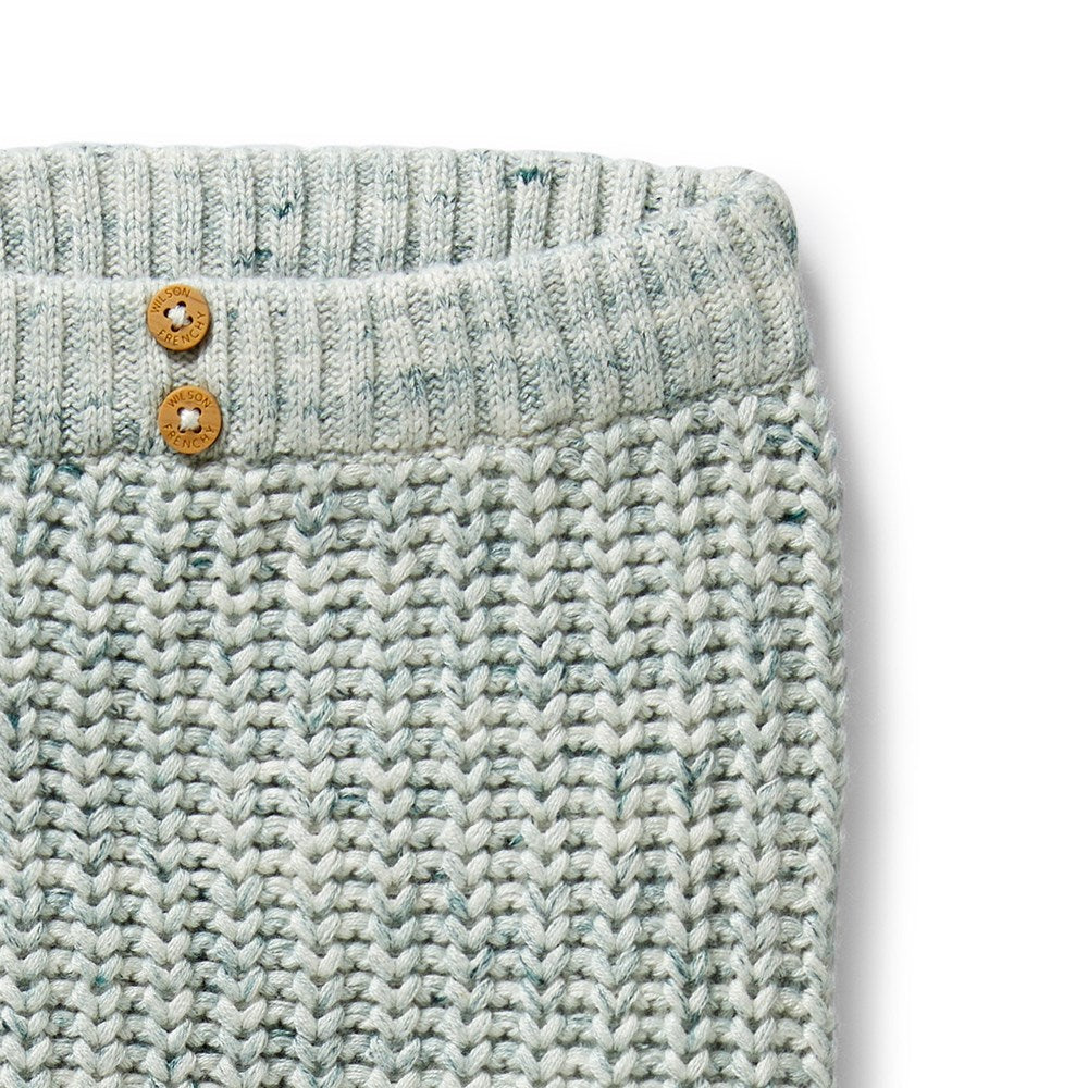 Organic Moss Speckle Knitted Leggings for Women - Soft Stretchy High Waist Yoga Pants - Perfect for Workouts, Lounge & Everyday Wear