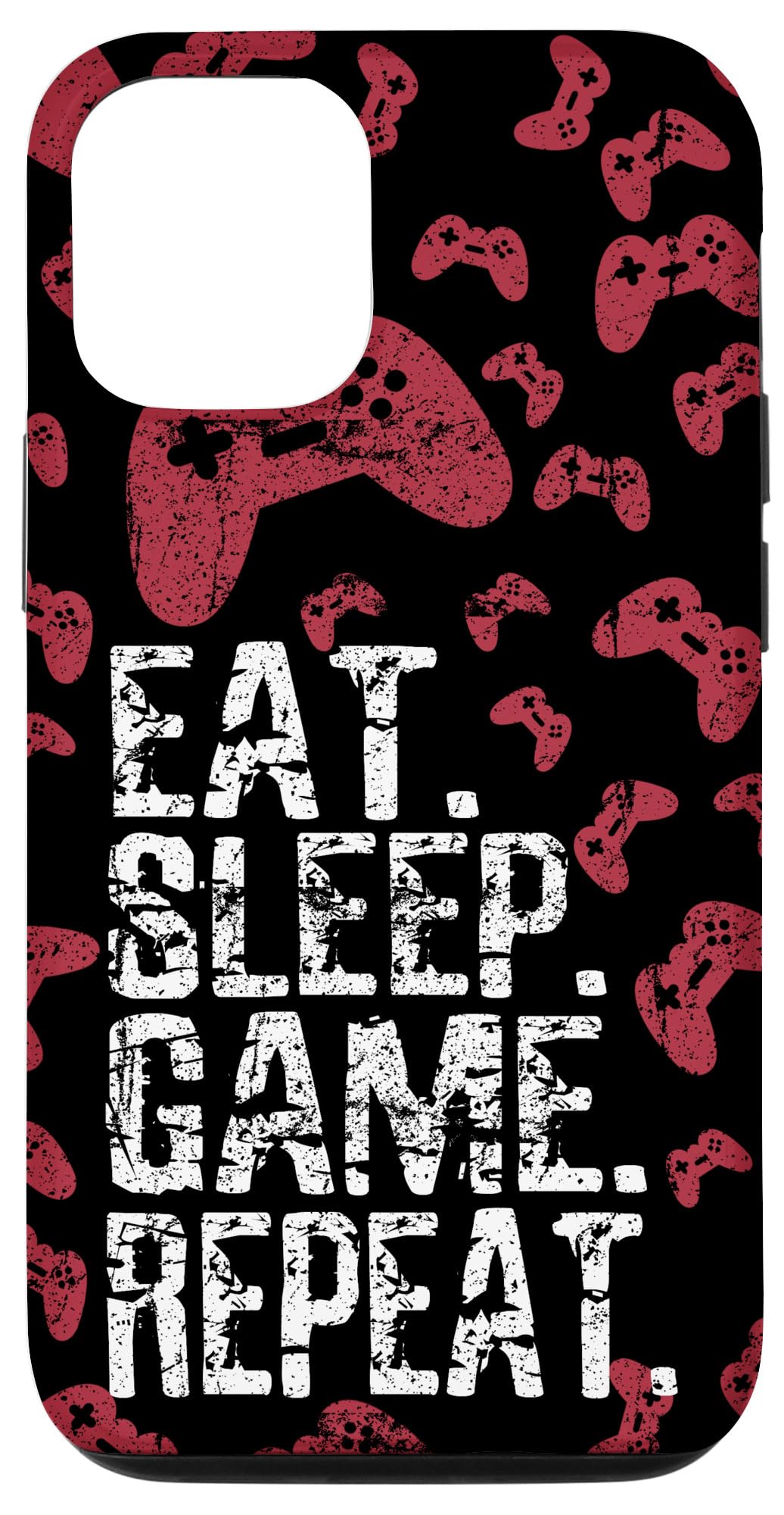 iPhone 12/12 Pro Case - Funny 'Eat Sleep Game Repeat' Design - Perfect Gift for Gamers, Boys & Teens - Ideal for Gaming, School & Everyday Use