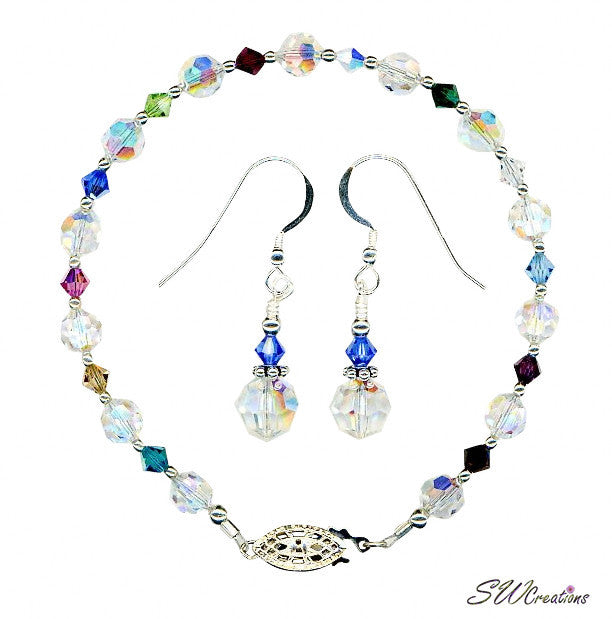Birthstone Crystal Jewelry Set - Elegant & Dazzling Small Gemstone Collection for Women | Perfect for Gifts, Anniversaries & Special Occasions