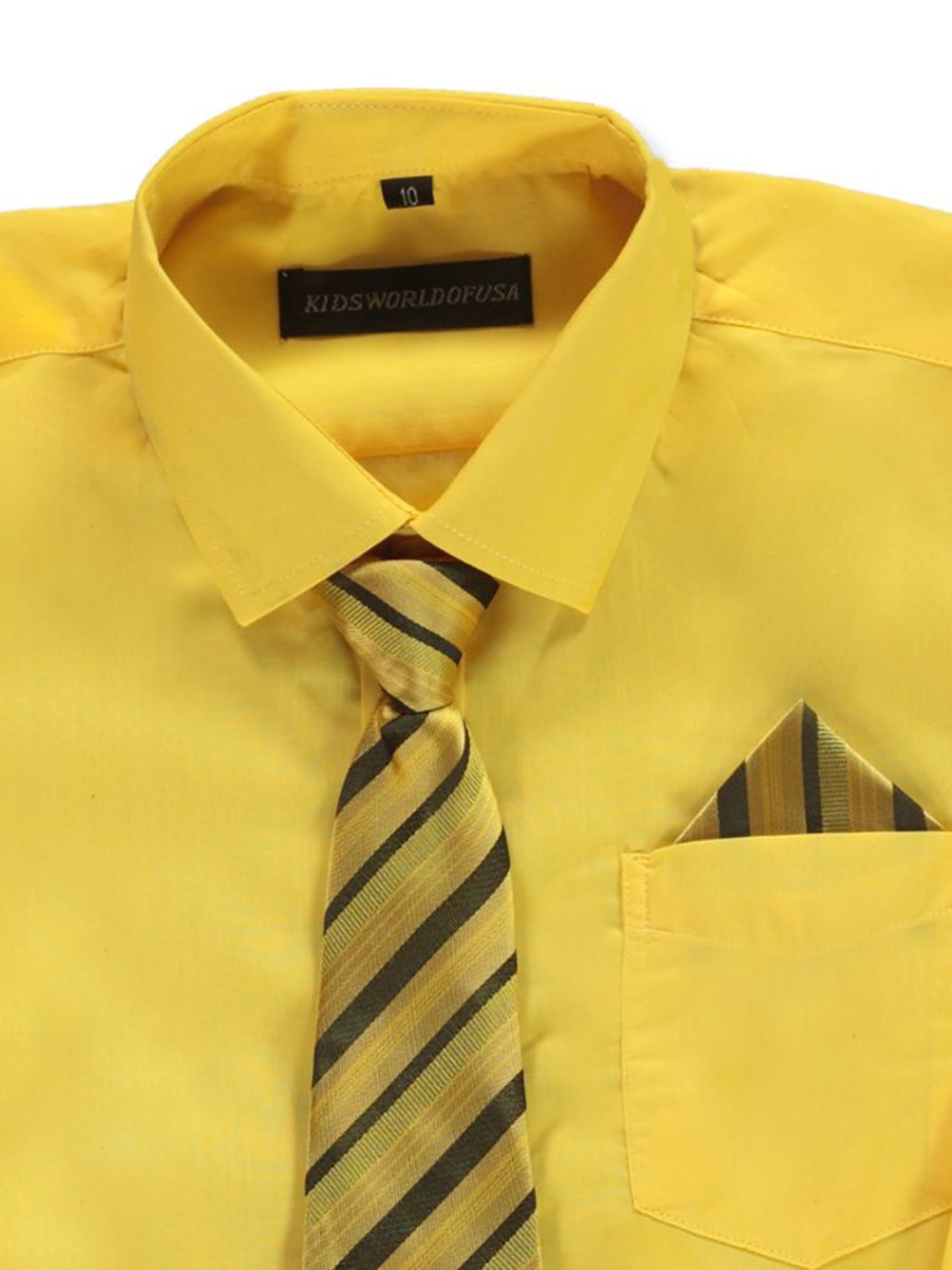 Boys' Dress Shirt & Tie Set | Kids Formal Wear | Patterned Necktie & Shirt Combo | Perfect for School, Weddings & Special Occasions