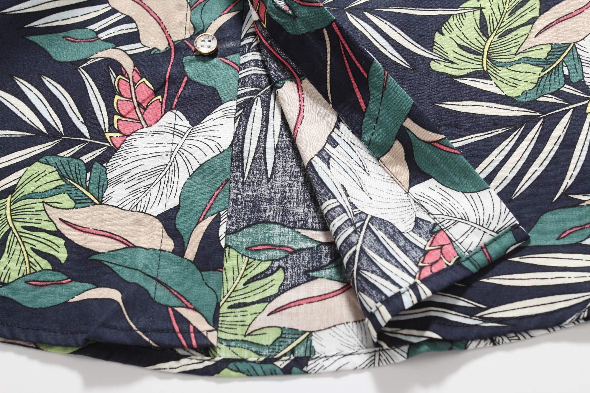 SSLR Men's Casual Button-Down Short Sleeve Hawaiian Shirts | Tropical Print Summer Shirts for Men | Beach Vacation, Luau Party & Casual Wear