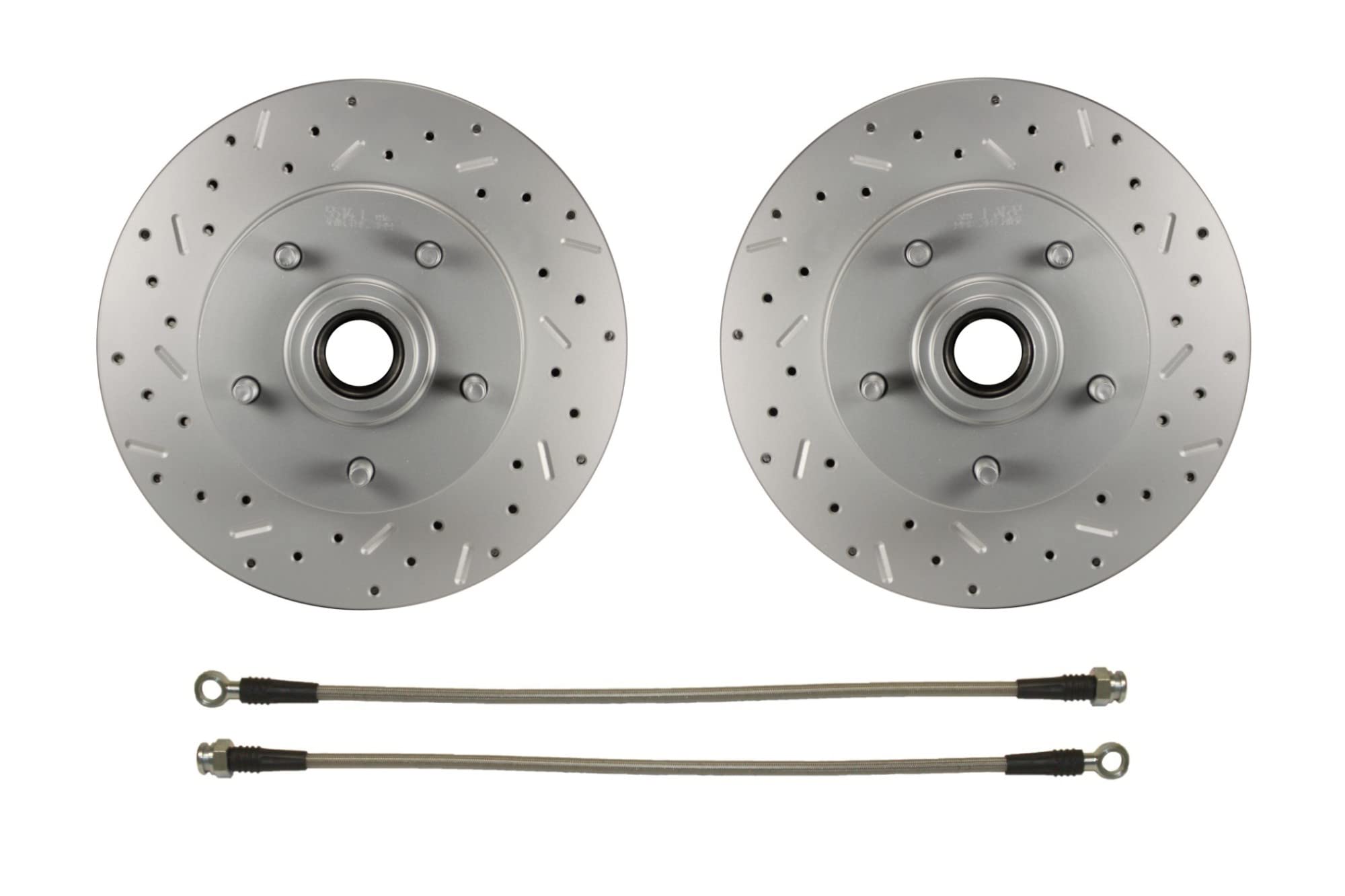 Leed Brakes Manual Front Disc Brake Conversion Kit with Disc Valve - Maxgrip XDS Red Calipers for Motorcycles & ATVs - High Performance Braking System for Off-Road & Racing