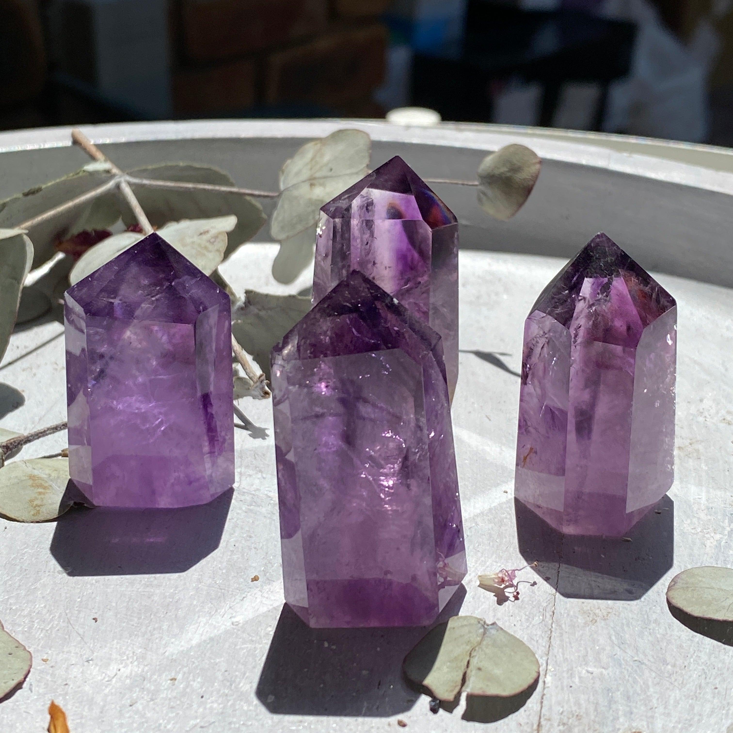 Premium Amethyst Crystal Mini Generator - High-Quality Healing Stone for Meditation, Energy Cleansing & Home Decor