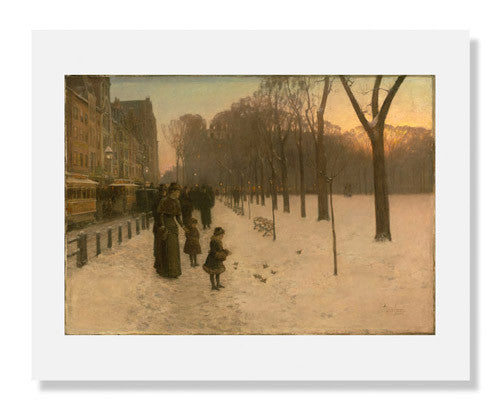 Childe Hassam At Dusk Boston Common at Twilight Painting - American Impressionist Artwork for Home & Office Decor | Perfect for Living Rooms, Bedrooms & Art Galleries