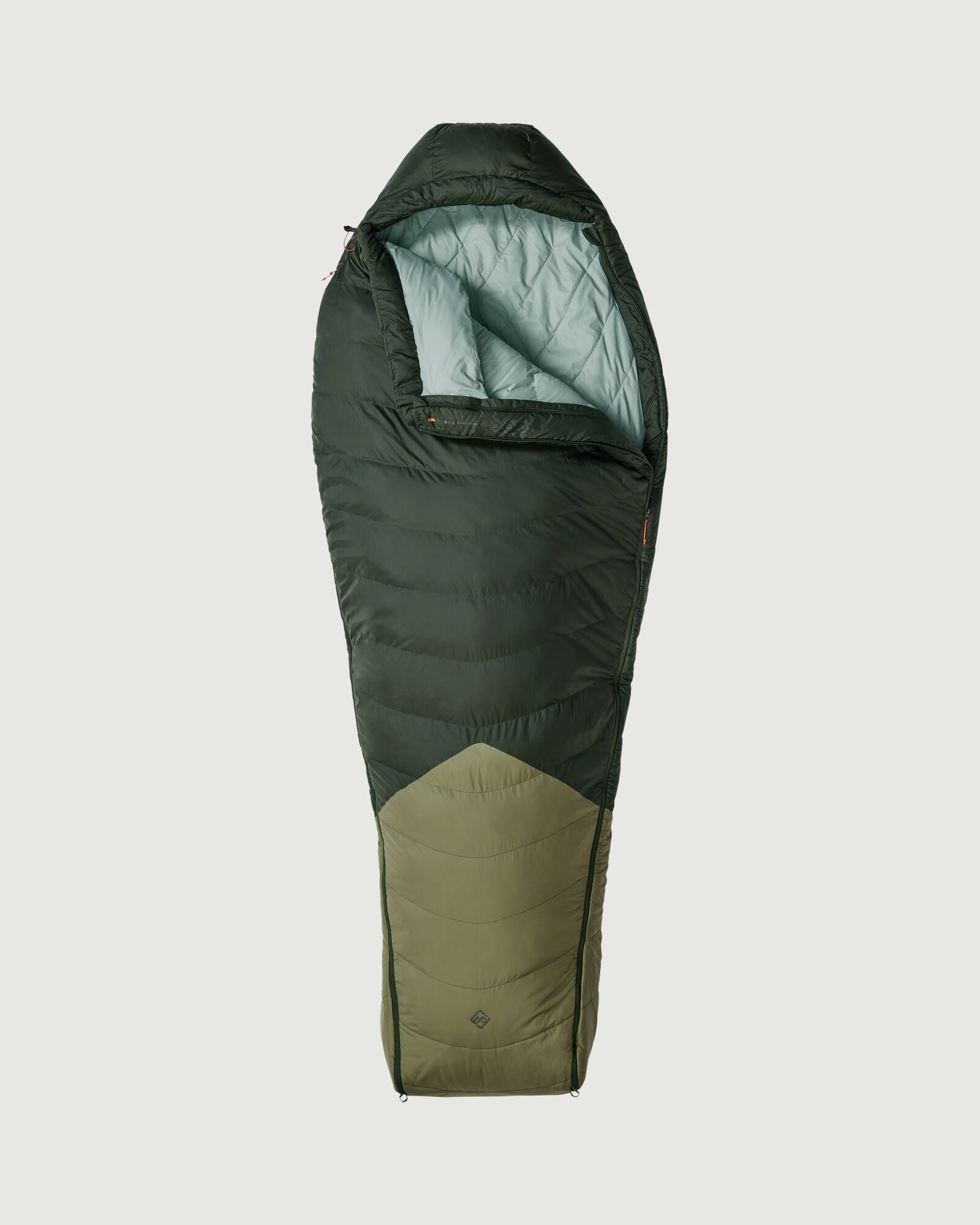 Vurso 6°C Sleeping Bag - Lightweight & Compact for Camping, Hiking, Backpacking - Dark Moss/Beech Color - Perfect for Outdoor Adventures