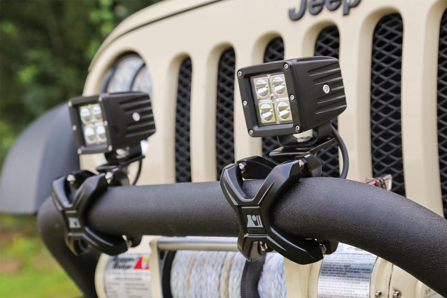 2-Pack 20W CREE LED Cubic Pod Lights for Truck, Jeep, Off-Road, ATV, 4WD, 4x4 - Waterproof Auxiliary Lighting for Night Driving, Camping & Outdoor Adventures