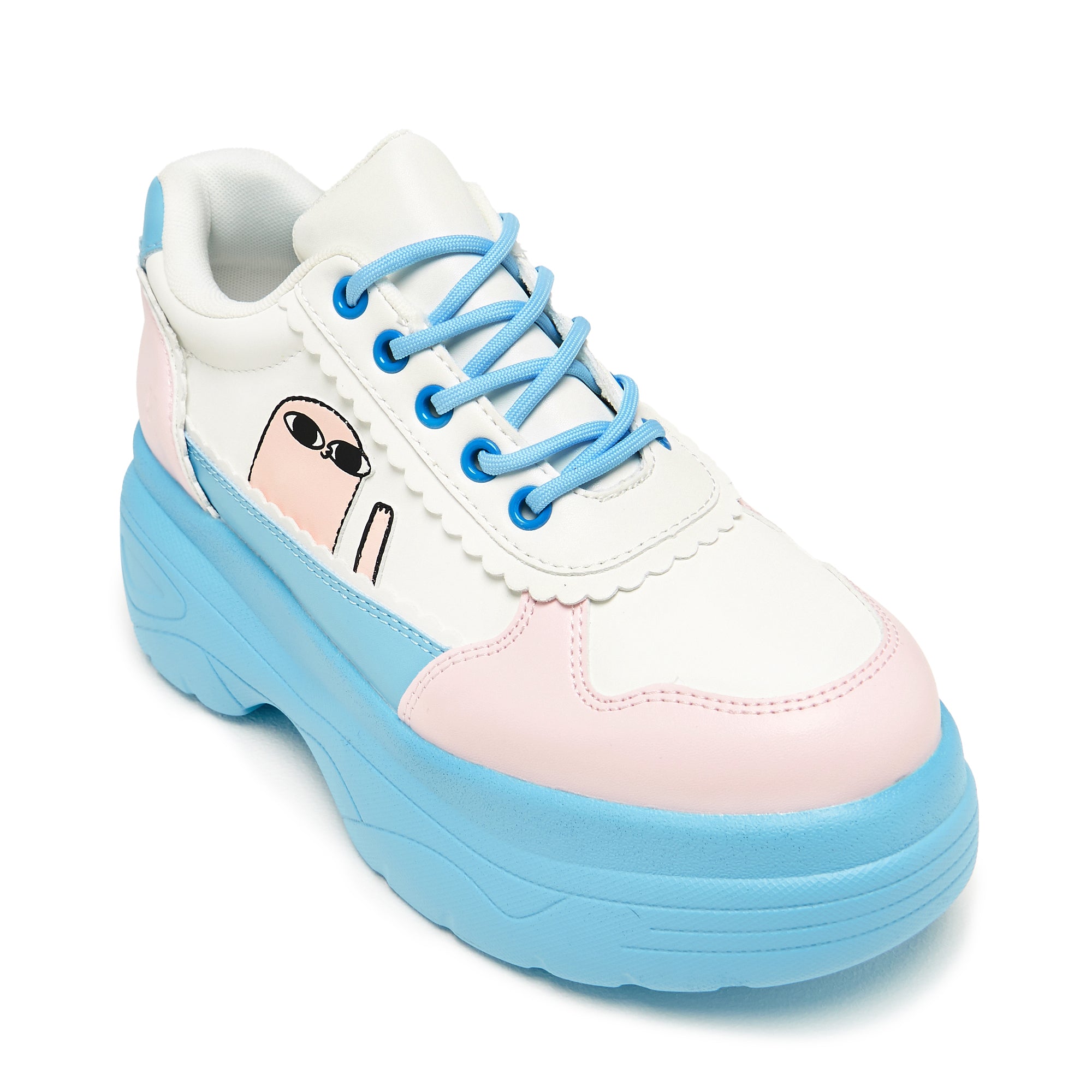 Bean Says Hi Chunky Sneakers - Blue | Stylish Comfort for Casual Wear & Street Fashion