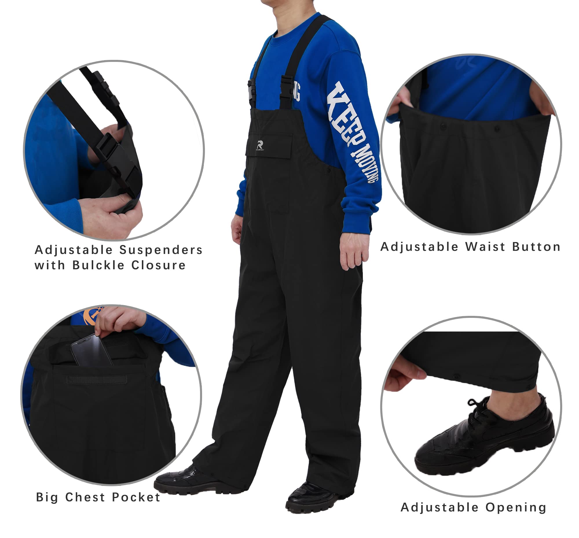 Waterproof Rain Suits for Men & Women - Heavy Duty Jacket with Bib Pants for Fishing, Sailing & Outdoor Activities | All-Weather Protection Gear for Hiking, Camping & Work