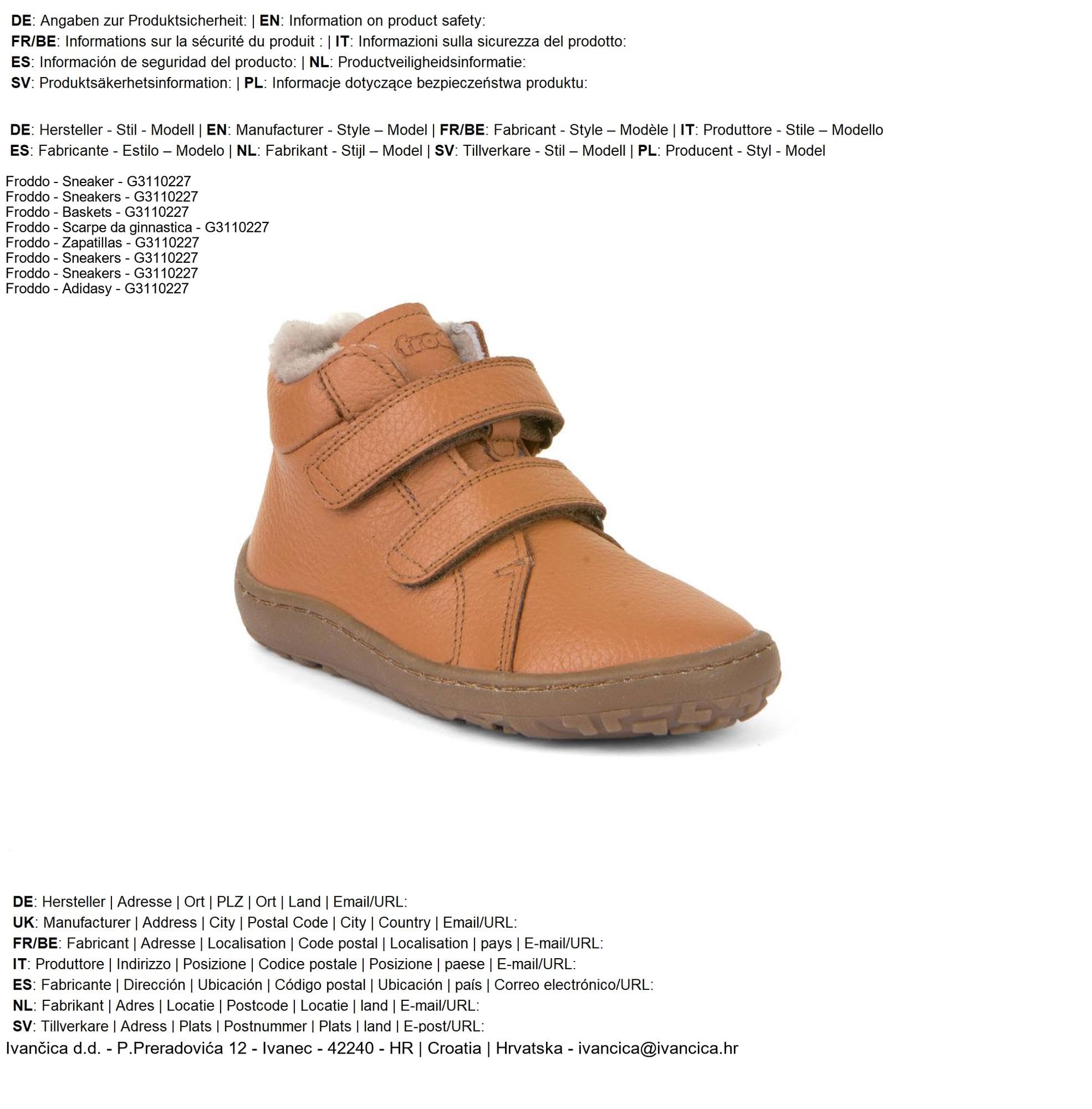 Froddo G3110227 Velcro Short Boots for Kids - Lightweight & Comfortable Toddler Shoes for Boys & Girls - Perfect for Walking, School & Outdoor Play